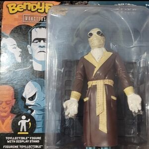 Invisible Man Bendyfigs Universal Monsters Noble Collection Toys Figure w. Stand